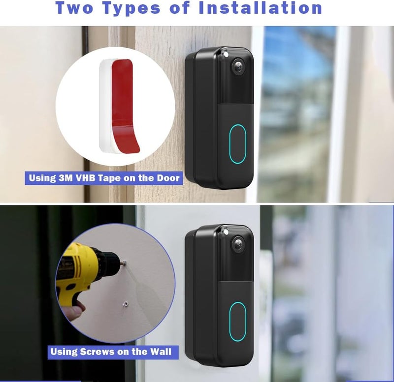 Gresus Blink Doorbell Mount, Adjustable (15 to 45 Degrees) Corner Mount,No-Drill Mounting Bracket for Blink Doorbell Camera(1st & 2nd Gen), Wide Viewing Angle Mount,Black - Image 3